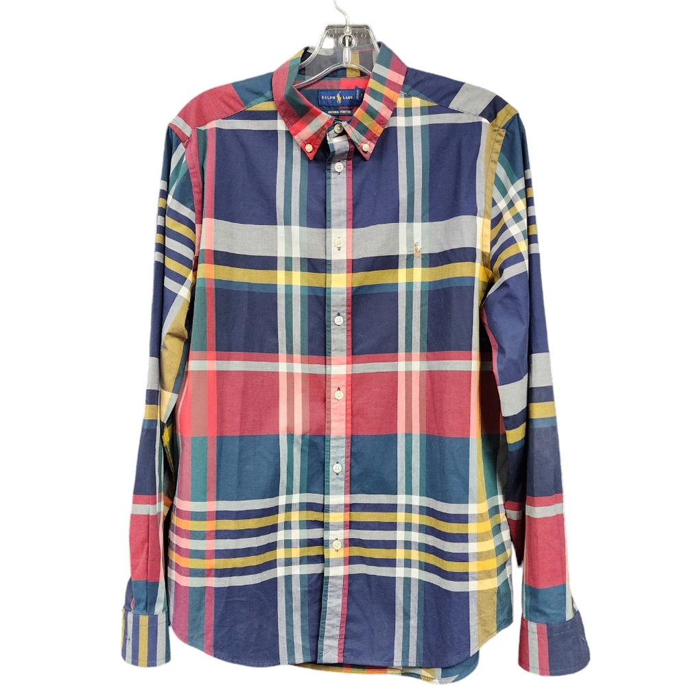 Ralph Lauren Boys Plaid Button-down Shirt Size XL (18-20)